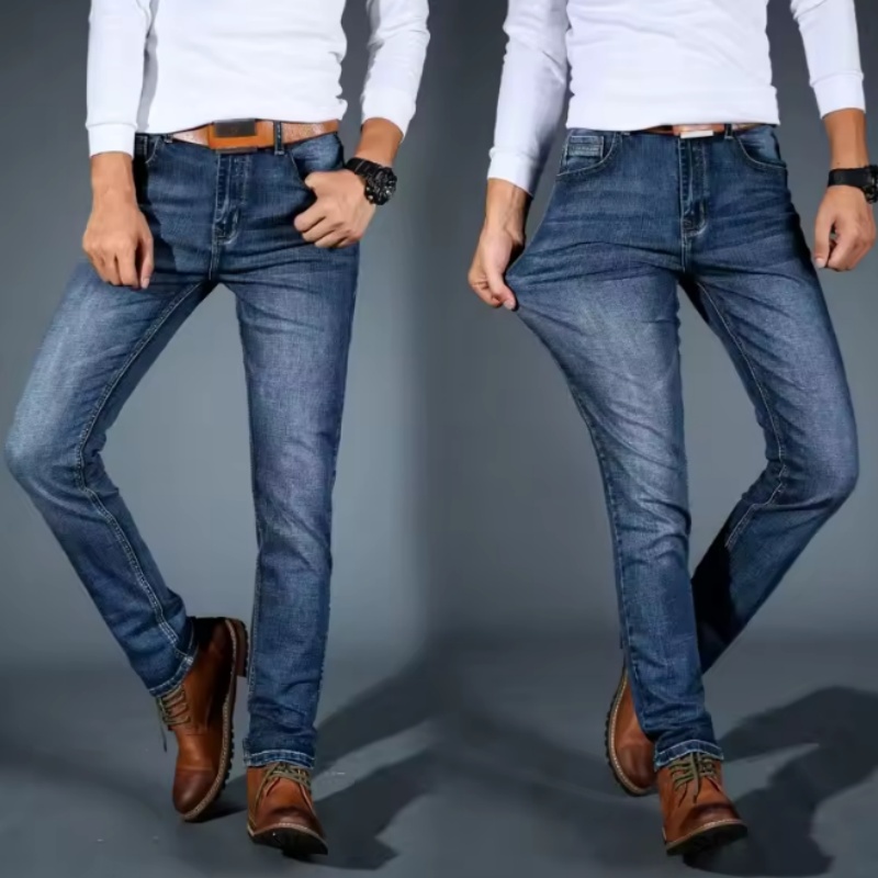 Levis Jeans 501 - 2025 กางเกงยีนส์ผู้ชายธุรกิจใหม่ลำลองยืดได้แฟชั่นคลาสสิกสีฟ้าสีดำทำงานกางเกงเดนิมกางเกงชายเสื้อผ้า