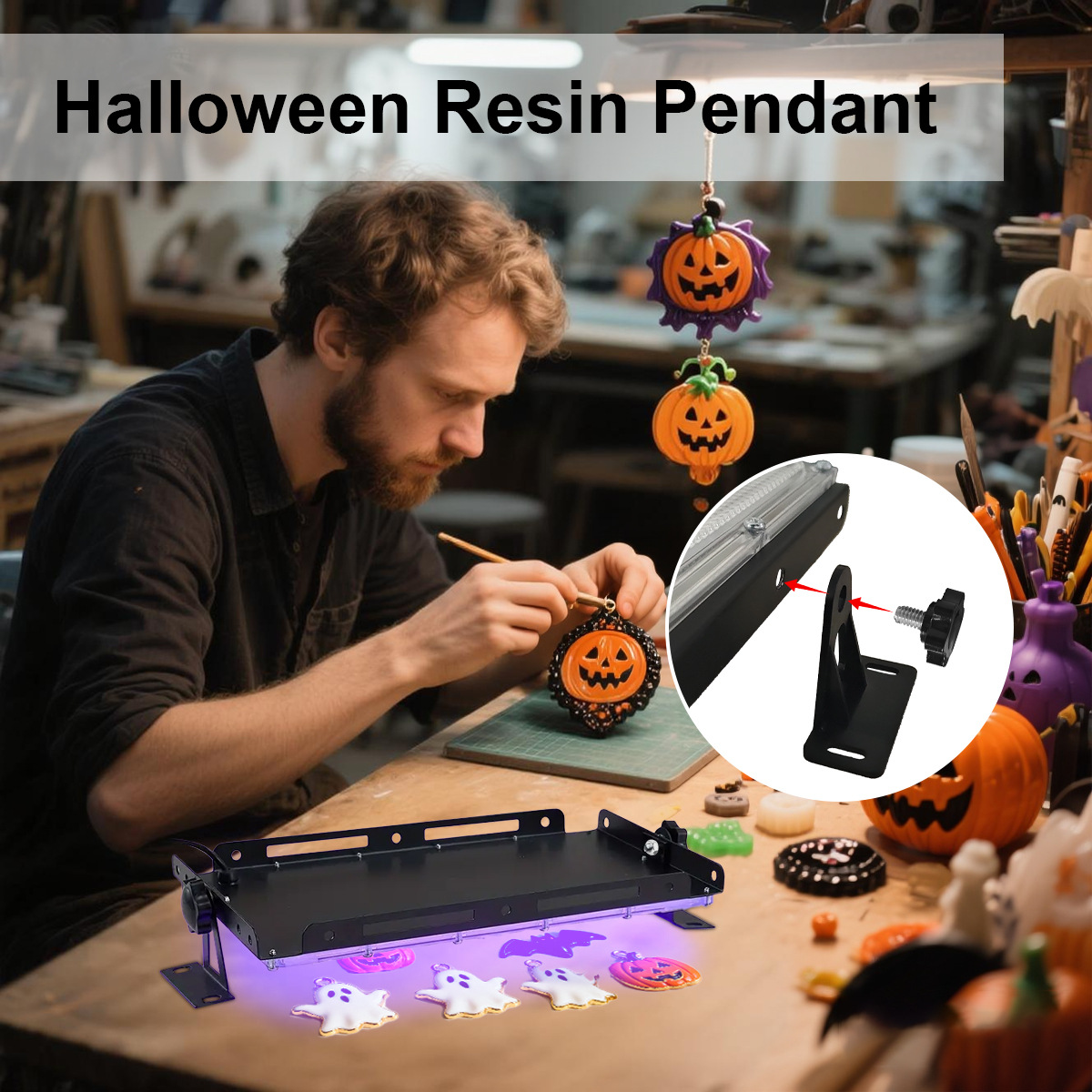 Jewelry Making Dc - ไฟยูวีสำหรับอบเรซินแบบพกพา กำลังสูง 50 96 144 LED