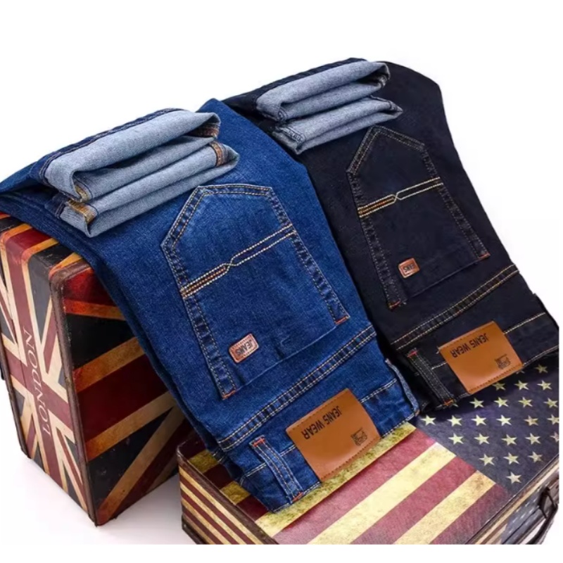 Levis Jeans 501 - แฟชั่นผู้ชายกางเกงยีนส์ทรงตรงผู้ชาย 2026 ใหม่กางเกงยืดทรงสลิมฟิตสบายนุ่มสบายกางเกงยีนส์ธุรกิจชายเสื้อผ้าแบรนด์ ﻿