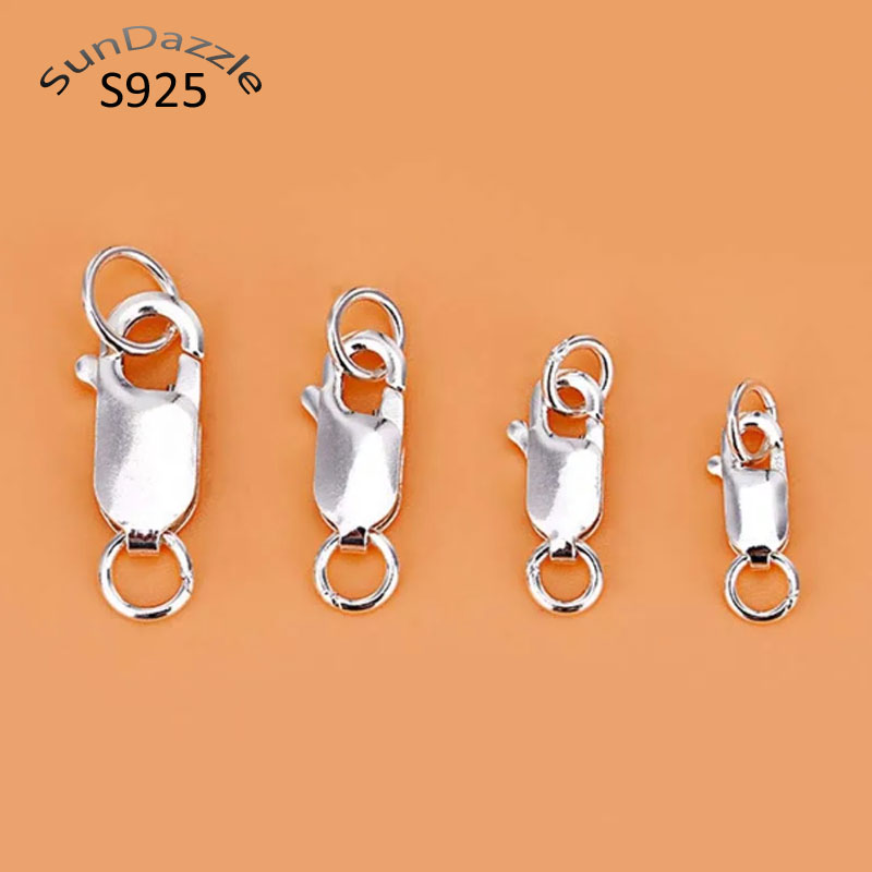 Lobster Clasp Silver - ตัวล็อกแบบก้ามปูเงินแท้ 925 พร้อมห่วงเชื่อมสองชั้นสำหรับงานเครื่องประดับ
