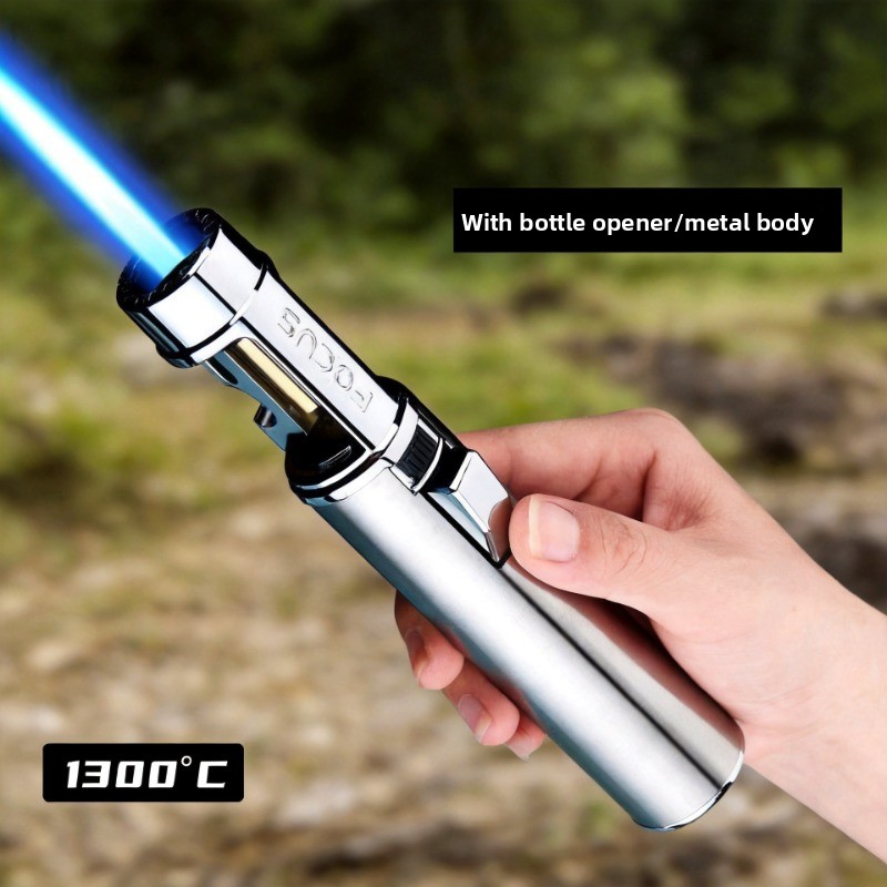 Jewelry Making Torch - ไฟแช็กแก๊สบิวเทนแบบกันลม สีน้ำเงิน รุ่นใหม่ 1300 ℃ เครื่องมือเชื่อมโลหะแบบพกพาสำหรับงานบาร์บีคิวกลางแจ้ง