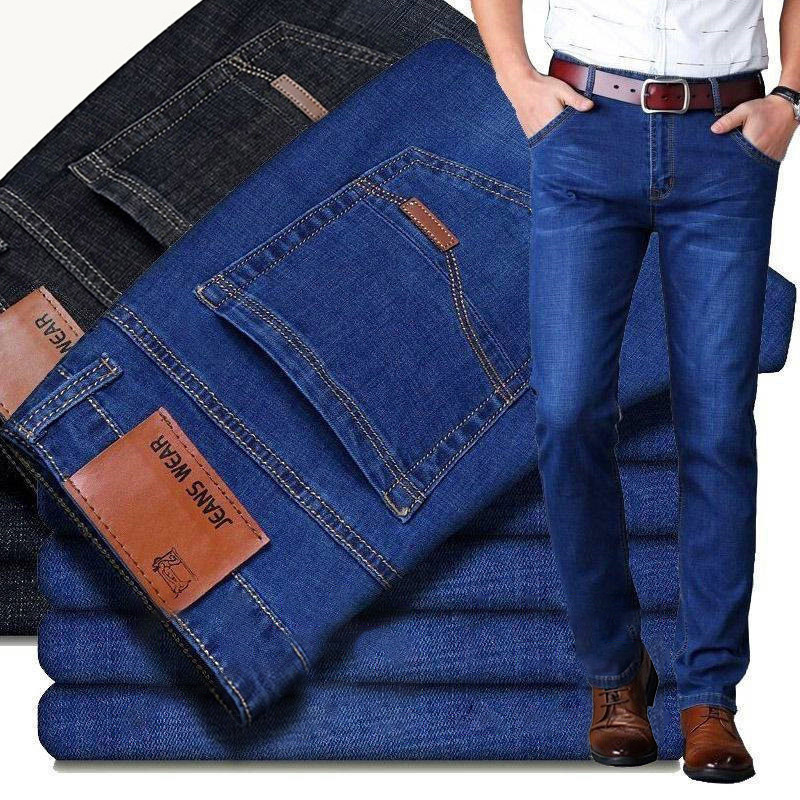 Levis Jeans 501 - 2025 ใหม่ผู้ชายแฟชั่นธุรกิจกางเกงยีนส์สไตล์คลาสสิกสบายๆยืดกางเกงยีนส์ผู้ชายกางเกงยีนส์กางเกงสีดำสีฟ้า