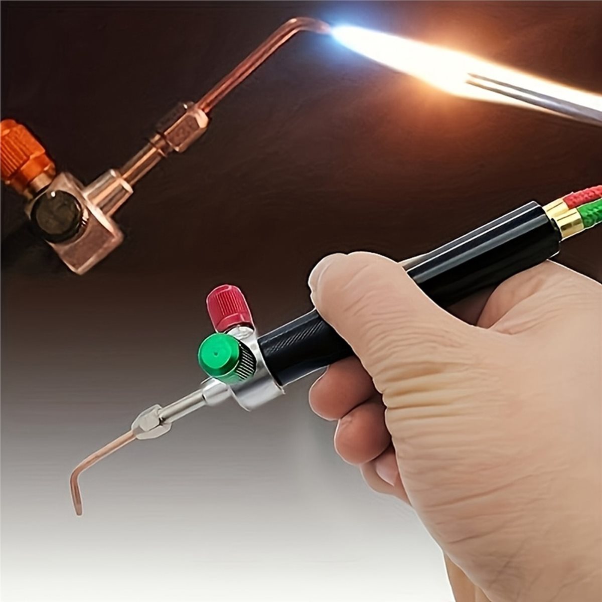 Jewelry Making Torch - A443P ~ชุดหัวเชื่อมออกซิเจนสำหรับทำเครื่องประดับ เครื่องมือโลหะพร้อมหัวฉีดแบบเปลี่ยนได้เพื่อการบัดกรีที่แม่นยำ