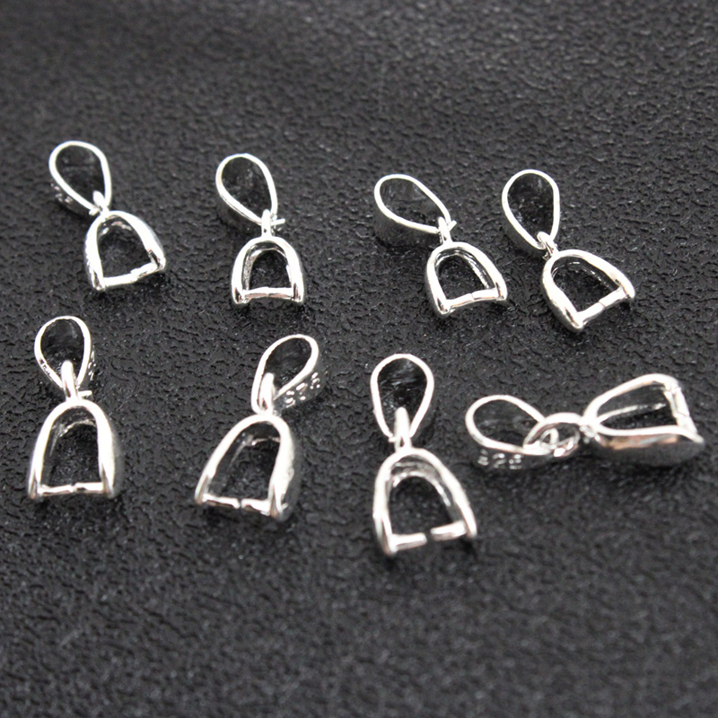 Lobster Clasp Silver - 10 ชิ้น ตัวล็อกจี้แบบหนีบ ทำจากทองแดงชุบเงินแท้ 925 สำหรับทำสร้อยคอ