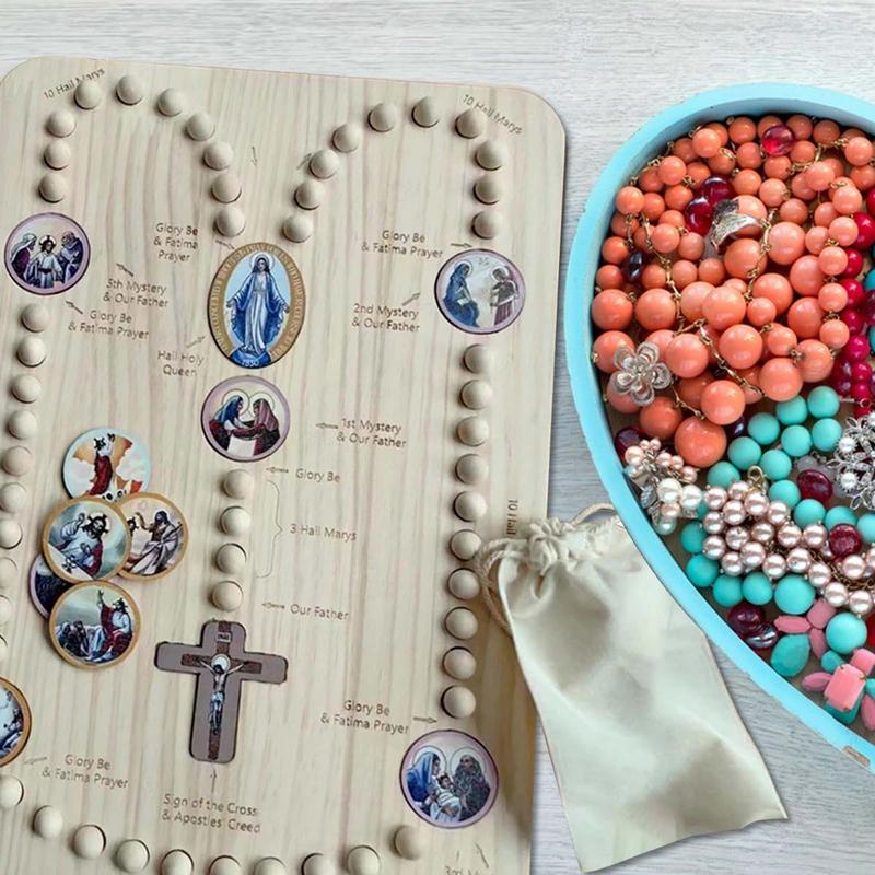 กระดานลูกประคำไม้พร้อมลูกประคำ - Jewelry Making Board บทวิจารณ์และราคา