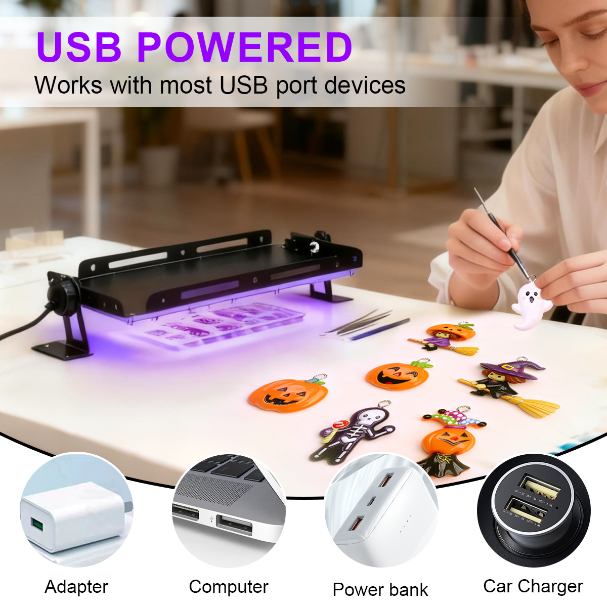ไฟยูวีสำหรับเรซิ่น LED 50 96 1 - Jewelry Making Dc บทวิจารณ์และราคา