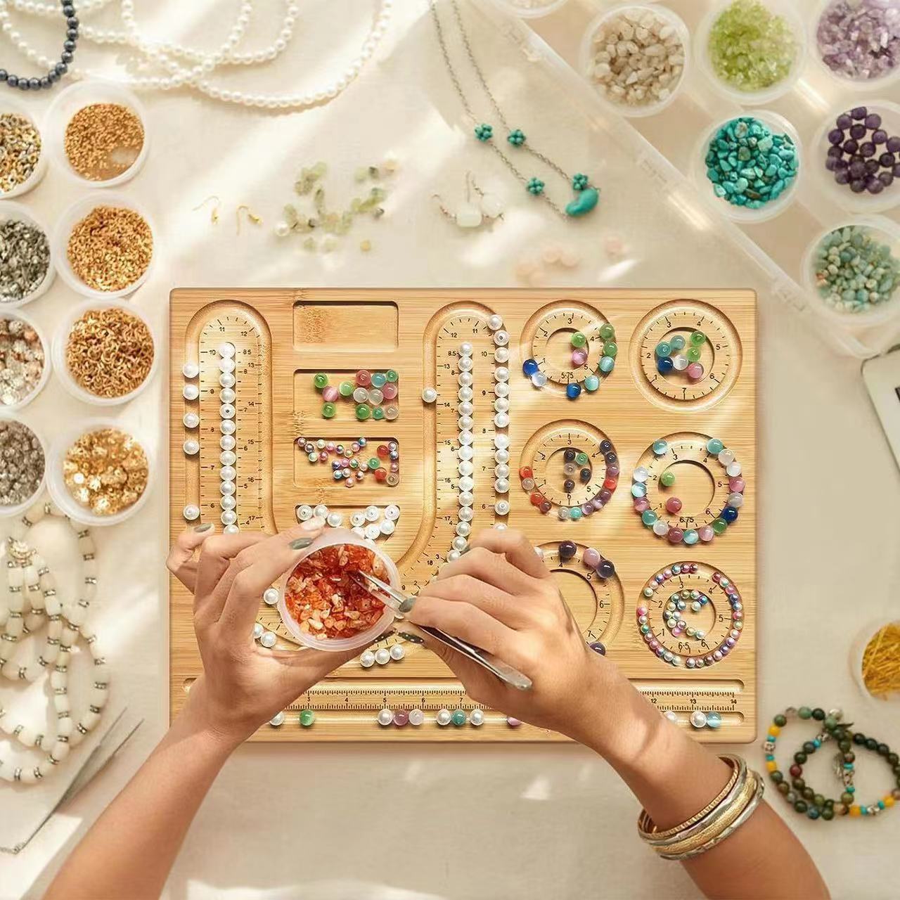 8 ประเภทไม้ Flocked Beading ถา - Jewelry Making Board บทวิจารณ์และราคา