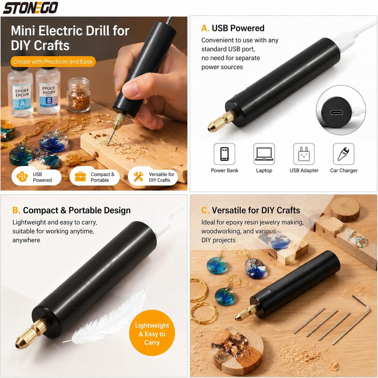 สว่านไฟฟ้าแบบพกพาขนาดเล็ก ใช้พ - Jewelry Making Dc บทวิจารณ์และราคา