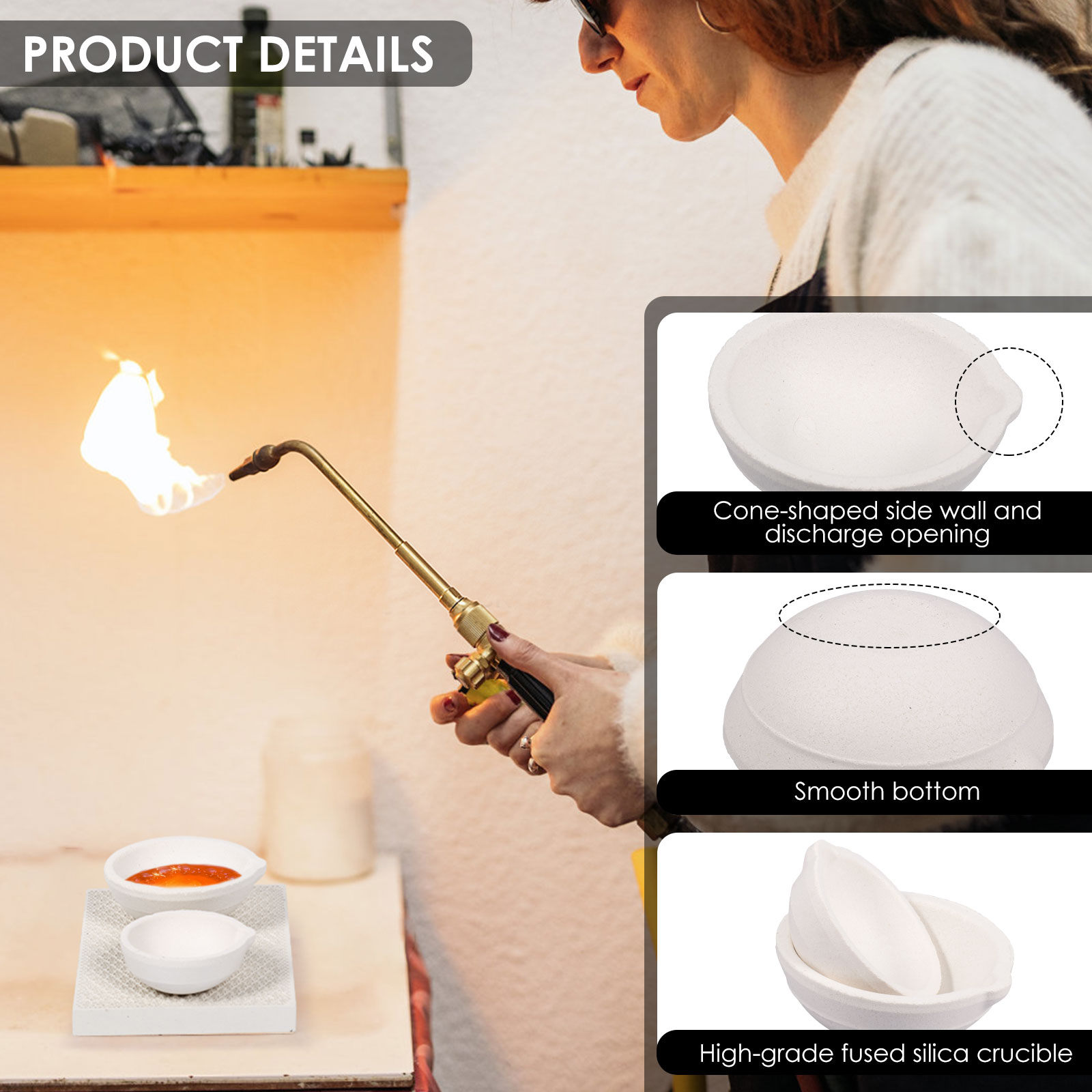 ชุดครูซิเบิลสำหรับหลอมโลหะบริส - Jewelry Making Torch บทวิจารณ์และราคา