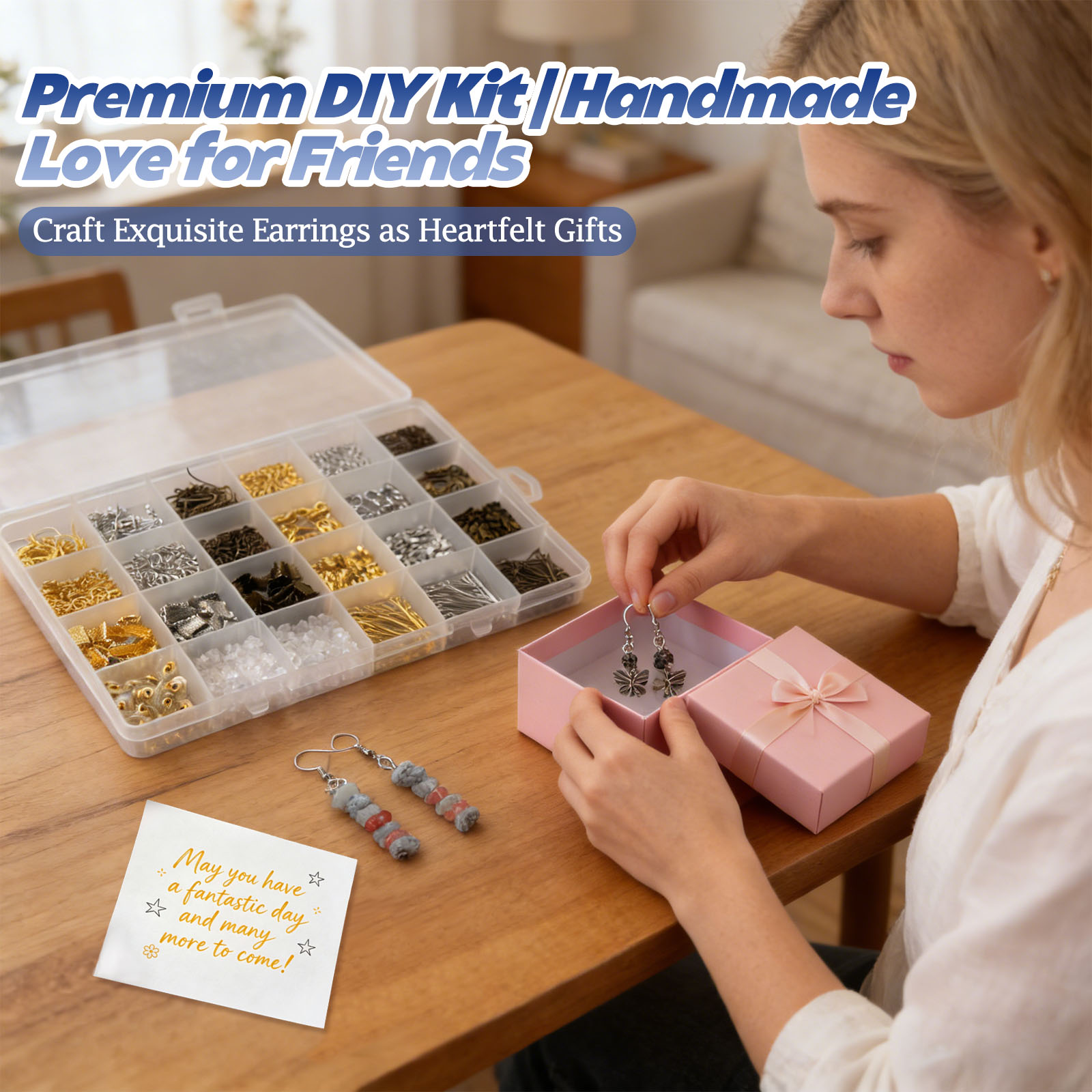 ชุดอุปกรณ์ทำต่างหูแบบไม่ก่อให้ - Jewelry Making At Home บทวิจารณ์และราคา