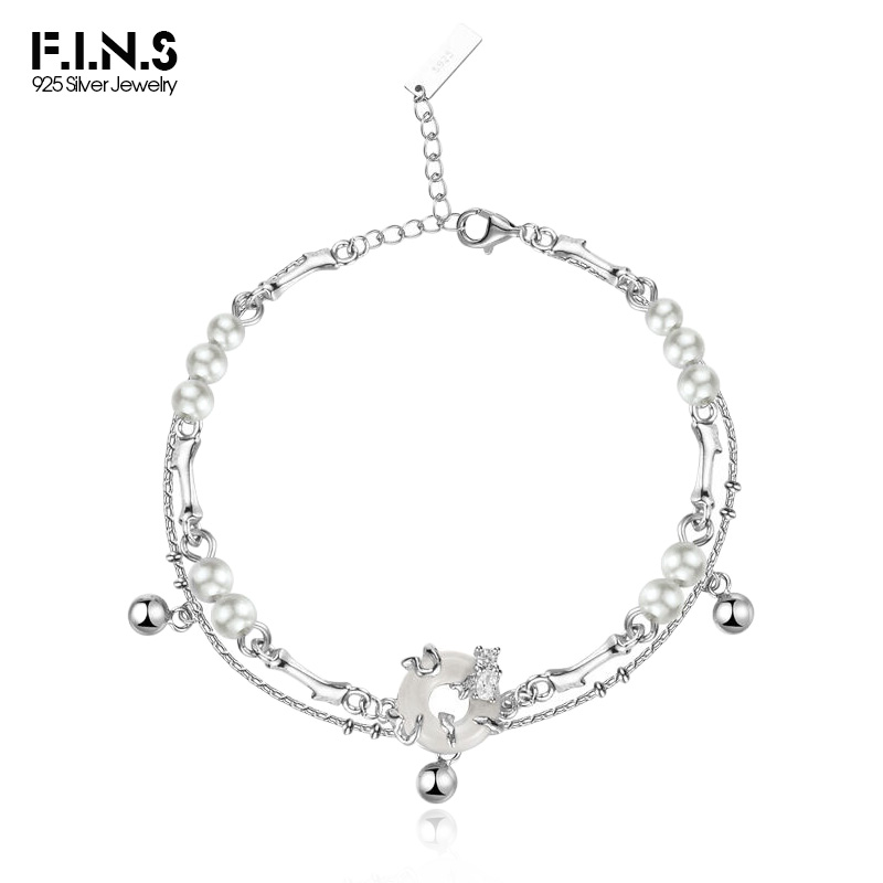 F.i.n.s สไตล์จีน S925แท้กำไลข้ - Lobster Clasp Silver บทวิจารณ์และราคา