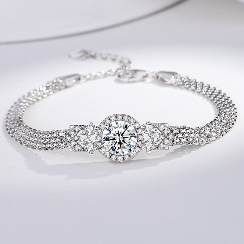 ใหม่ 2 กะรัต D สี VVS1 Moissan - Lobster Clasp Silver บทวิจารณ์และราคา