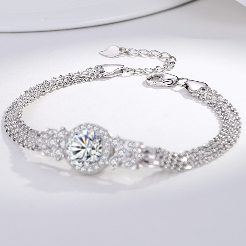 ใหม่ 2 กะรัต D สี VVS1 Moissan - Lobster Clasp Silver บทวิจารณ์และราคา